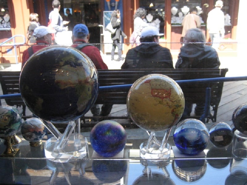 MOVA Globes attract many tourists and locals to The Crystal Shop.