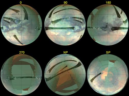 Infrared and Radar Views of Titan Photo Credit: NASA