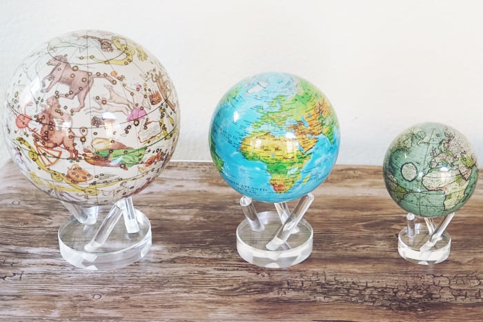 3 mova globe sizes