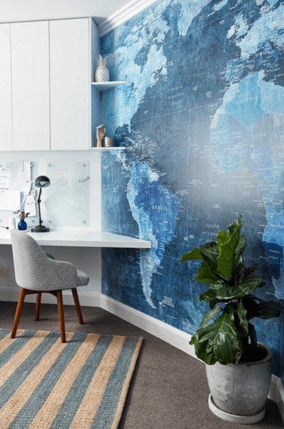 home-office-with-pantone-riverside-map-accent-wall-blue-green-min