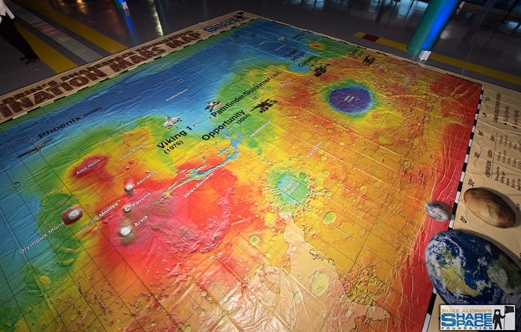 The floor map of mars