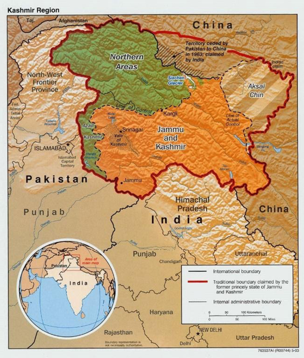 Complicated borders in Kashmir